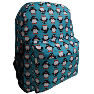 Little Planets Boys Girls All Over Print 16'' Kid School Backpack, Penguin