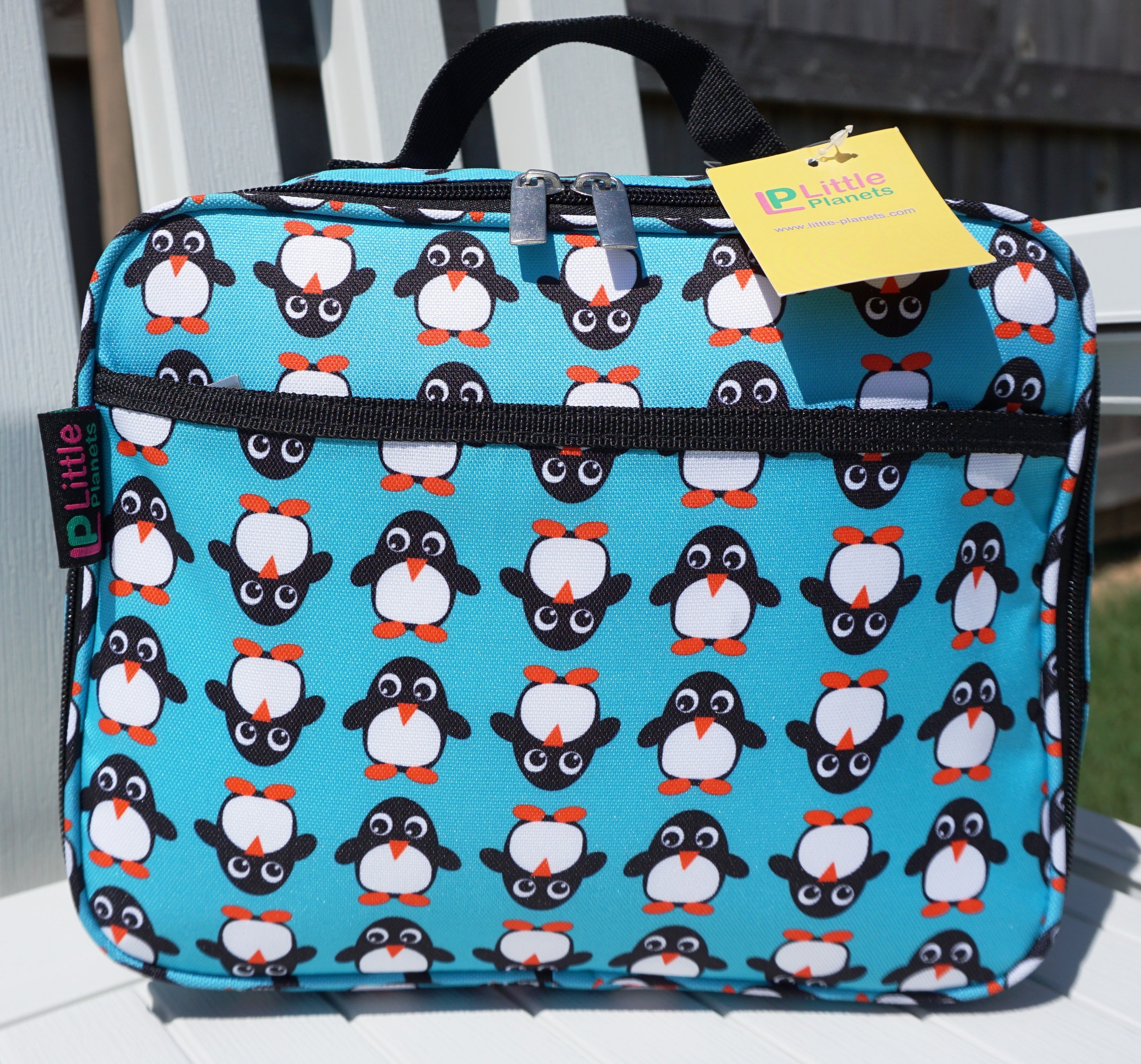 Little Planets Girl / Boy All Over Print Kid School Lunch Box (Penguin)