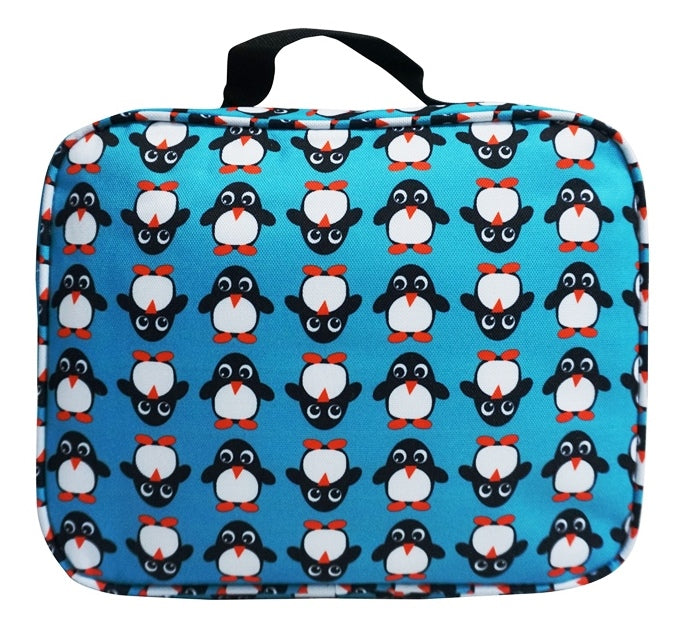 Little Planets Girl / Boy All Over Print Kid School Lunch Box (Penguin)