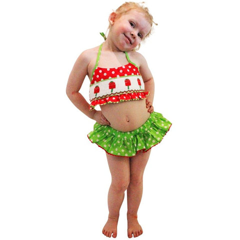 Dana Kids Popsicle Smocked Bikini Swimsuit Girl 18M-4T