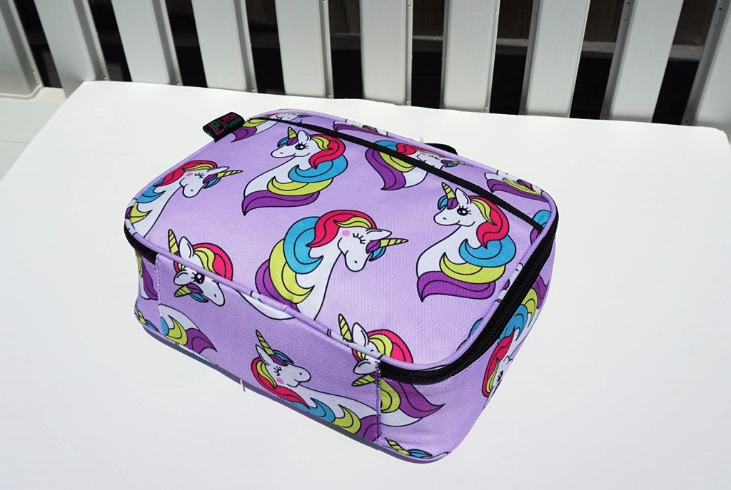 Little Planets Girls All Over Print Kid School Lunch Box (Unicorn)
