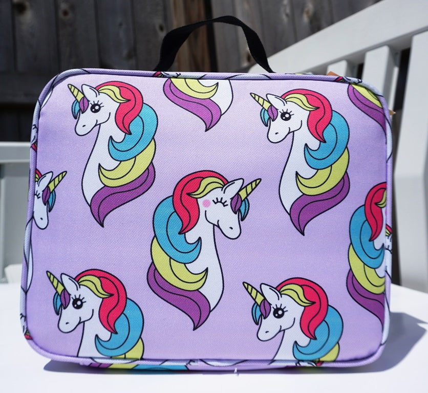 Little Planets Girls All Over Print Kid School Lunch Box (Unicorn)