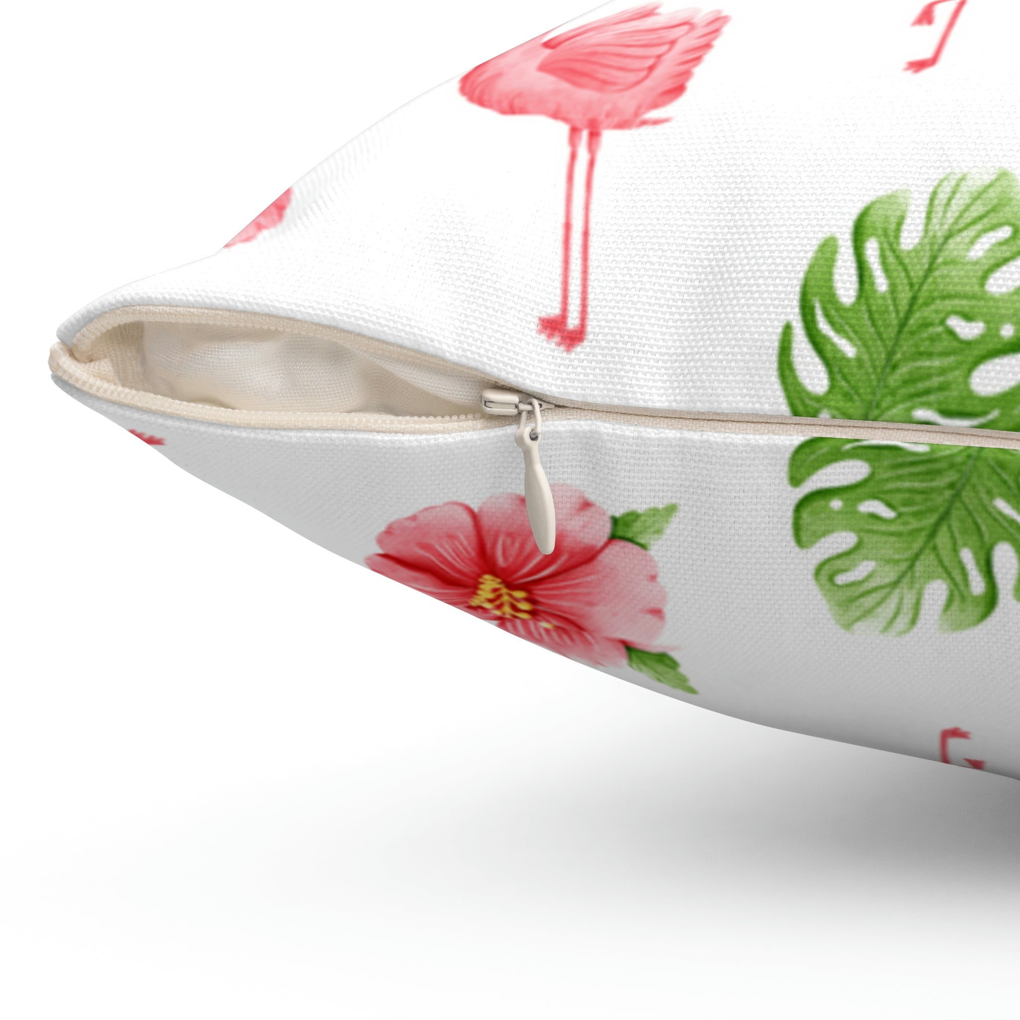 Flamingo Spun Square Pillow - Home Decor - Spring Decor