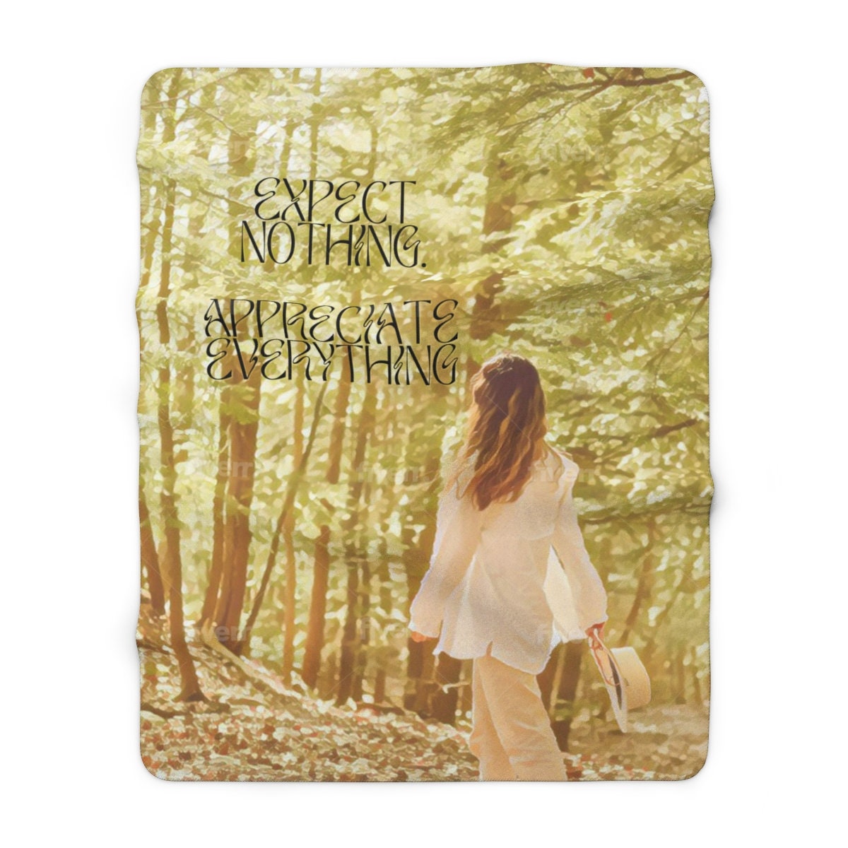 Personalized Expect Nothing Appreciate Everything Blanket, Adult Kids Blanket, Birthday Gift Blanket, Custom Blanket, Personalized Blanket