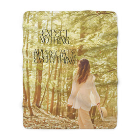 Personalized Expect Nothing Appreciate Everything Blanket, Adult Kids Blanket, Birthday Gift Blanket, Custom Blanket, Personalized Blanket