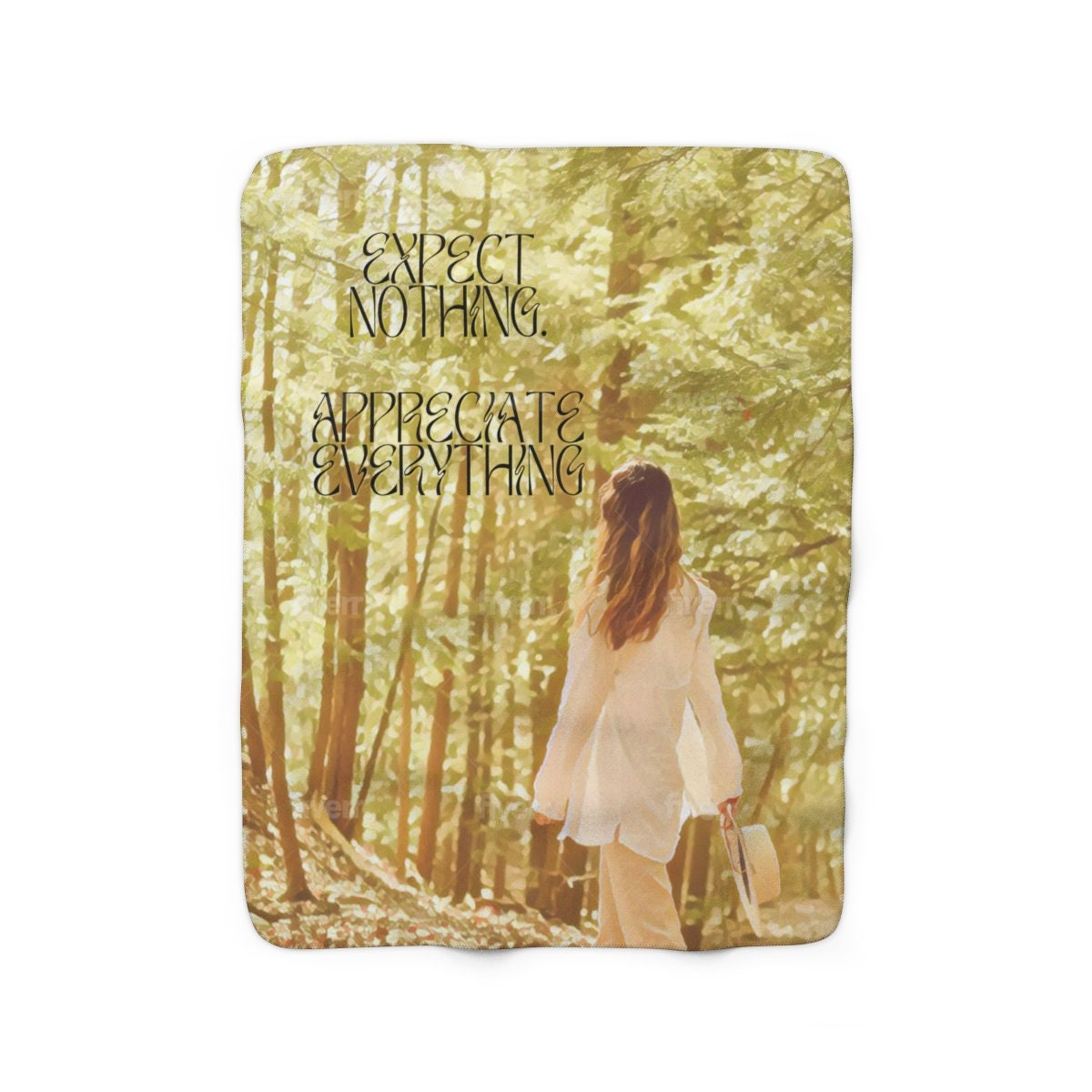 Personalized Expect Nothing Appreciate Everything Blanket, Adult Kids Blanket, Birthday Gift Blanket, Custom Blanket, Personalized Blanket