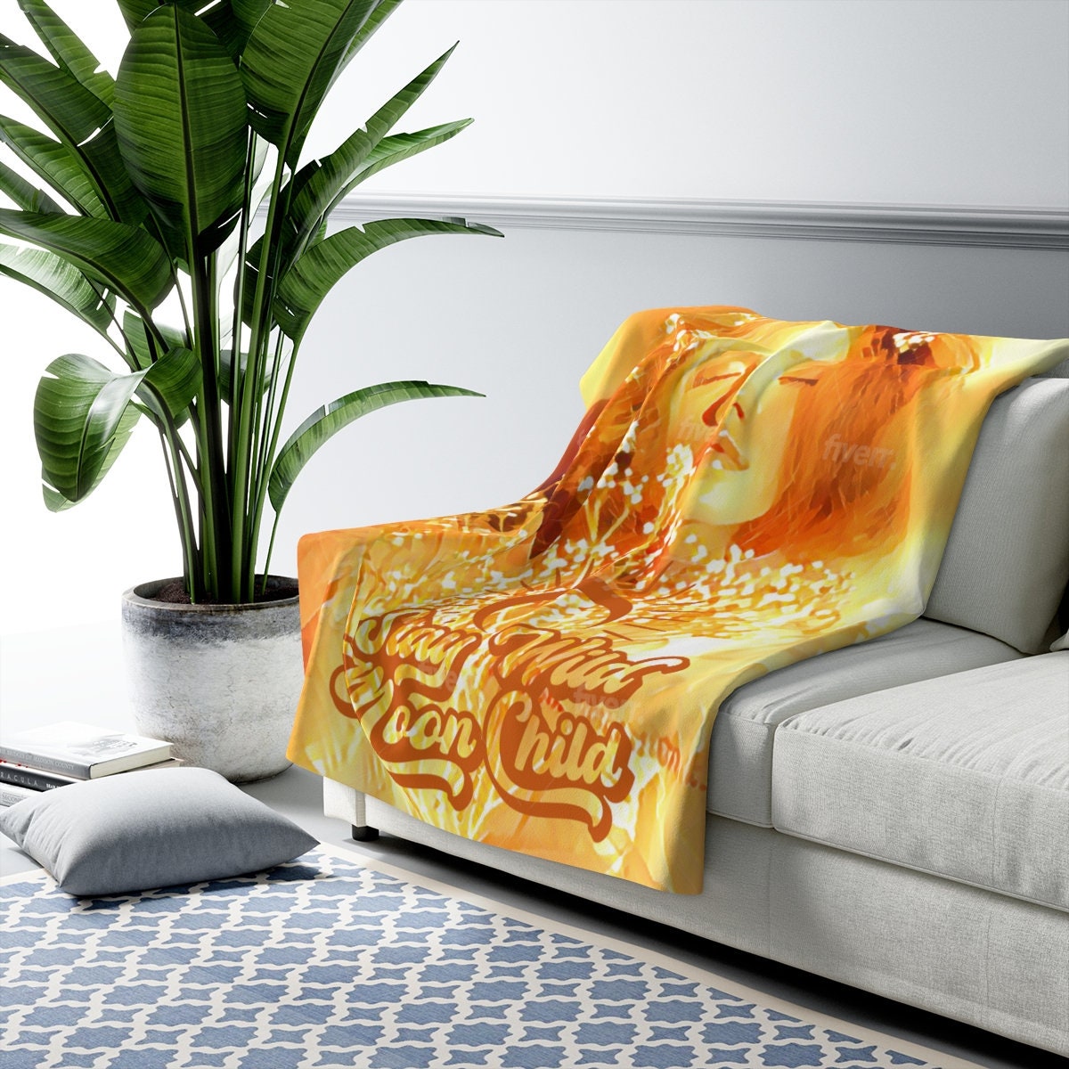 Personalized "Stay Wild Mon Child" Blanket, Custom Girl Stay Wild Blanket, Birthday Gift Blanket, Teen Blanket