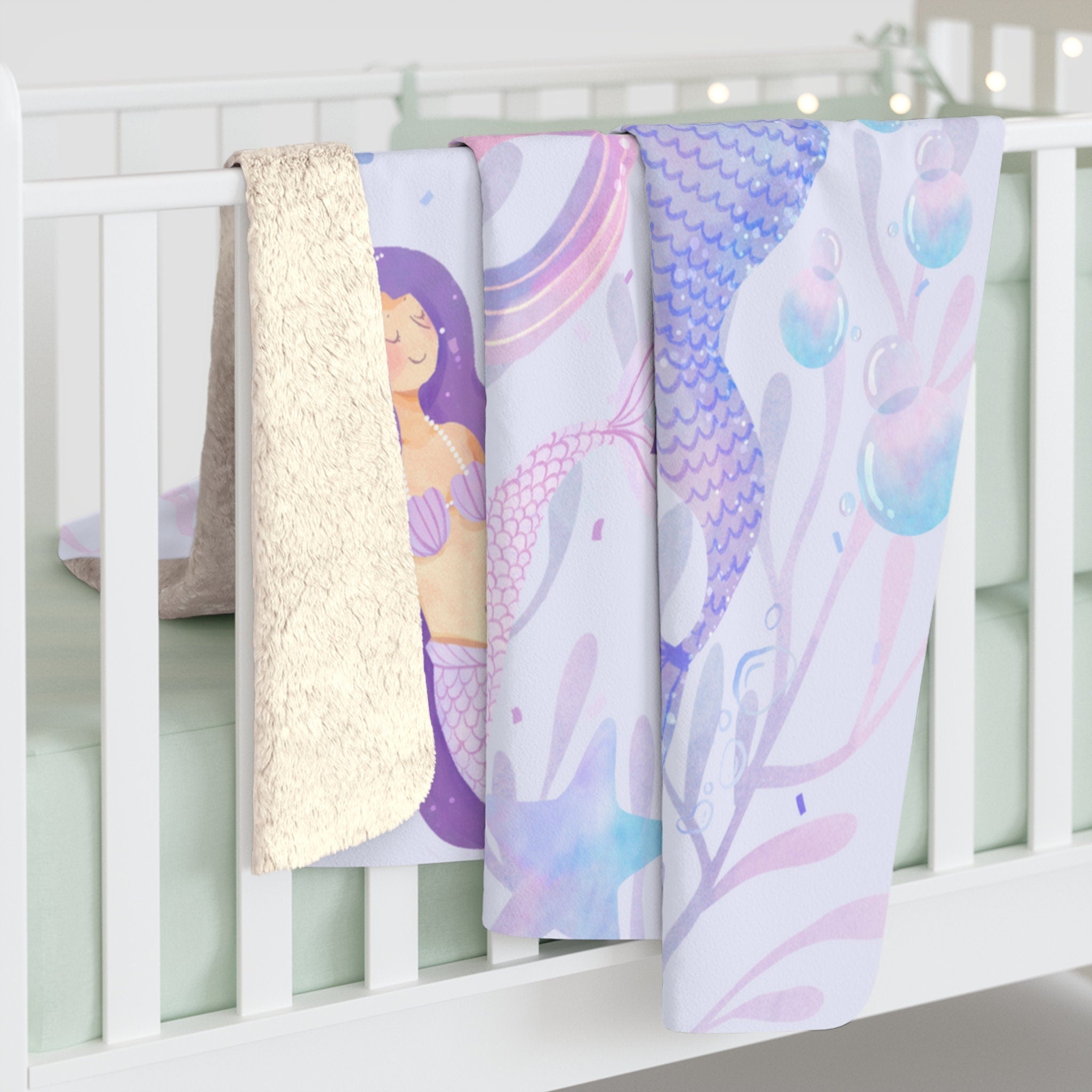 Personalized Birthday Blanket, The 10th Birthday Girl Mermaid Blanket, Mermaid Birthday Blanket, Girl Birthday, Birthday Gift