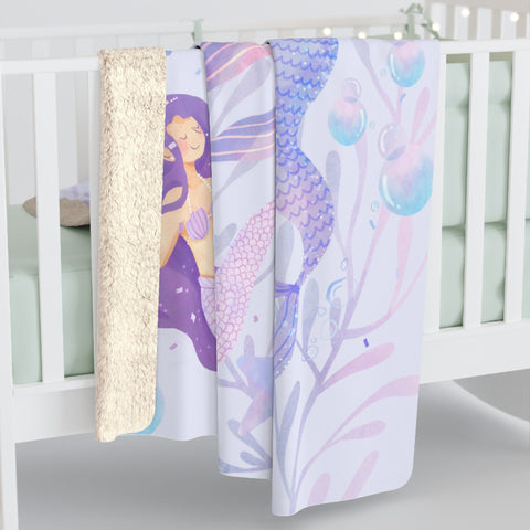 Image of Personalized Birthday Blanket, The 10th Birthday Girl Mermaid Blanket, Mermaid Birthday Blanket, Girl Birthday, Birthday Gift