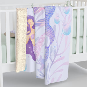 Personalized Birthday Blanket, The 10th Birthday Girl Mermaid Blanket, Mermaid Birthday Blanket, Girl Birthday, Birthday Gift