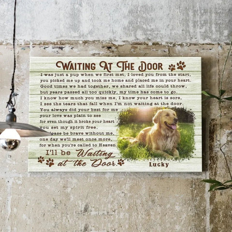 Image of Personalized Photo Pet Memorial Framed Wall Art  Personalized Canvas Prints, Custom Photo, Sympathy Gifts, Dog Gifts, Memorial Pet Photo Gift