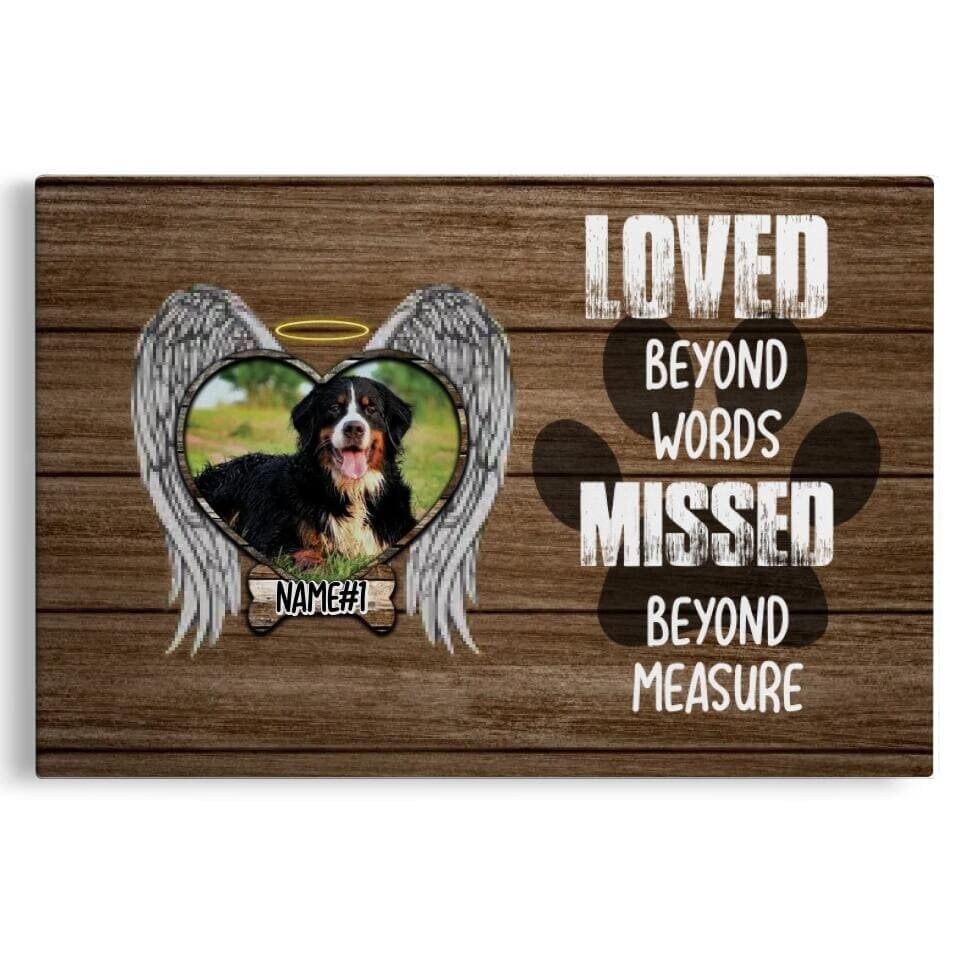 Personalized Pet Memorial Photo Canvas, Pet Rememberance Wall Art, Dog Loss Gifts, Pet Memorial Gifts, Custom Memorial Dog Gifts