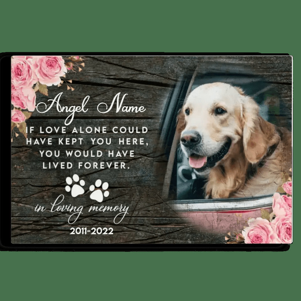 USA MADE Personalized Sympathy Dog Gifts For Pet Loss In Loving Memory