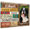 USA MADE Personalized Photo Canvas Prints, Dog Loss Gifts, Pet Memorial Gifts, Dog Sympathy, Angels Don't Always Have Wings