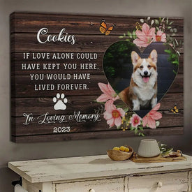 USA MADE Personalized Sympathy Pet Photo Gifts For Dog, Memorial Gift For Dog Lover, If Love Alone Could Have Kept You Here