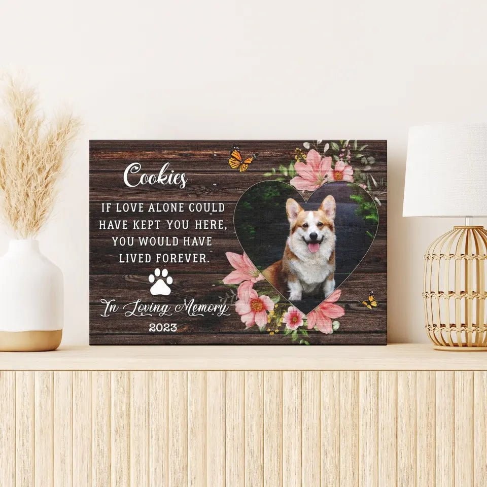 USA MADE Personalized Sympathy Pet Photo Gifts For Dog, Memorial Gift For Dog Lover, If Love Alone Could Have Kept You Here