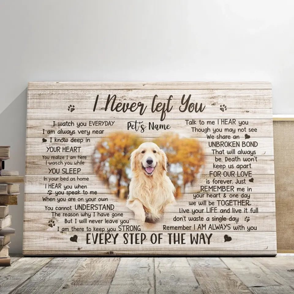 USA MADE Personalized Photo Canvas Prints, Choose Quote Dog Loss Gifts, Pet Memorial Gifts, Dog Sympathy, The Moment That You Left Me