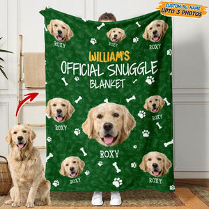 USA MADE Personalized Pet Photo Blanket | Official Snuggle Blanket Upload Photo Dog Blanket| Custom Pet Picture Throw| Pet Lover Gift