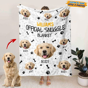 USA MADE Personalized Pet Photo Blanket | Official Snuggle Blanket Upload Photo Dog Blanket| Custom Pet Picture Throw| Pet Lover Gift