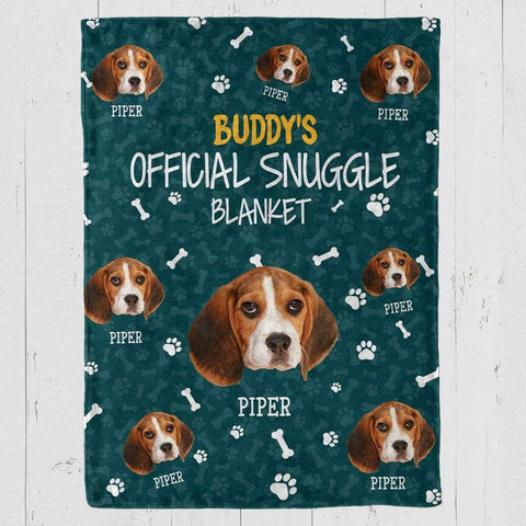 Image of USA MADE Personalized Pet Photo Blanket | Official Snuggle Blanket Upload Photo Dog Blanket| Custom Pet Picture Throw| Pet Lover Gift