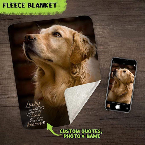 Image of USA MADE Personalized Pet Photo Blanket | If Love Could Have Kept You Here Pet Photo Blanket, Pet Memory Gift| Custom Pet Picture Throw| Pet