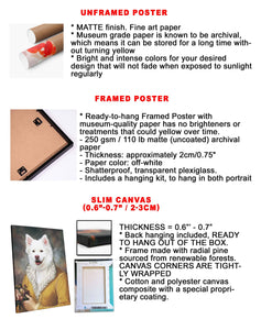 USA MADE Floral Dog Mopolitan Pet Poster Canvas Print | Personalized Dog Cat Prints | Magazine Covers | Custom Pet Portrait Poster