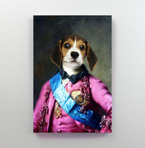 USA MADE Personalized Royal Pet Portrait | The Young Lord Custom Pet Pawtrait Canvas, Poster, Digital Download