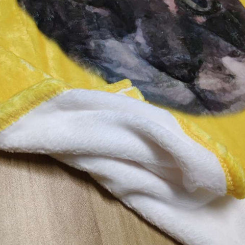 Image of USA MADE Personalized Pet Blanket | Custom Pet Face Print Fleece Blanket, Pet Photo Throw, Dog Cat Mom Dad Gifts | Custom Pet Lover Gifts