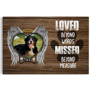 Personalized Pet Memorial Photo Canvas, Pet Rememberance Wall Art, Dog Loss Gifts, Pet Memorial Gifts, Custom Memorial Dog Gifts