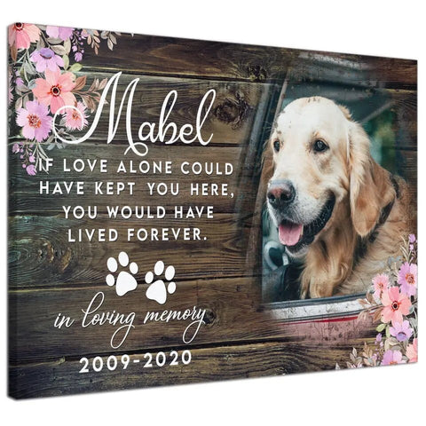 Image of USA MADE Personalized Sympathy Dog Gifts For Pet Loss In Loving Memory
