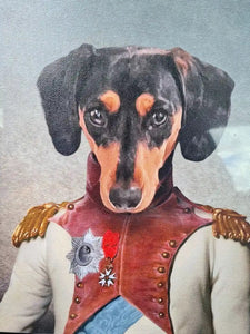USA MADE Personalized Pet Portrait on Canvas, Poster or Digital Download | Baron D. Zert - Renaissance Inspired Custom Pet Portrait Canvas|