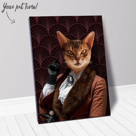 Image of USA MADE Personalized Pet Portrait on Canvas, Poster or Digital Download | Flappers - Art Deco Inspired Custom Pet Portrait Canvas| Custom P