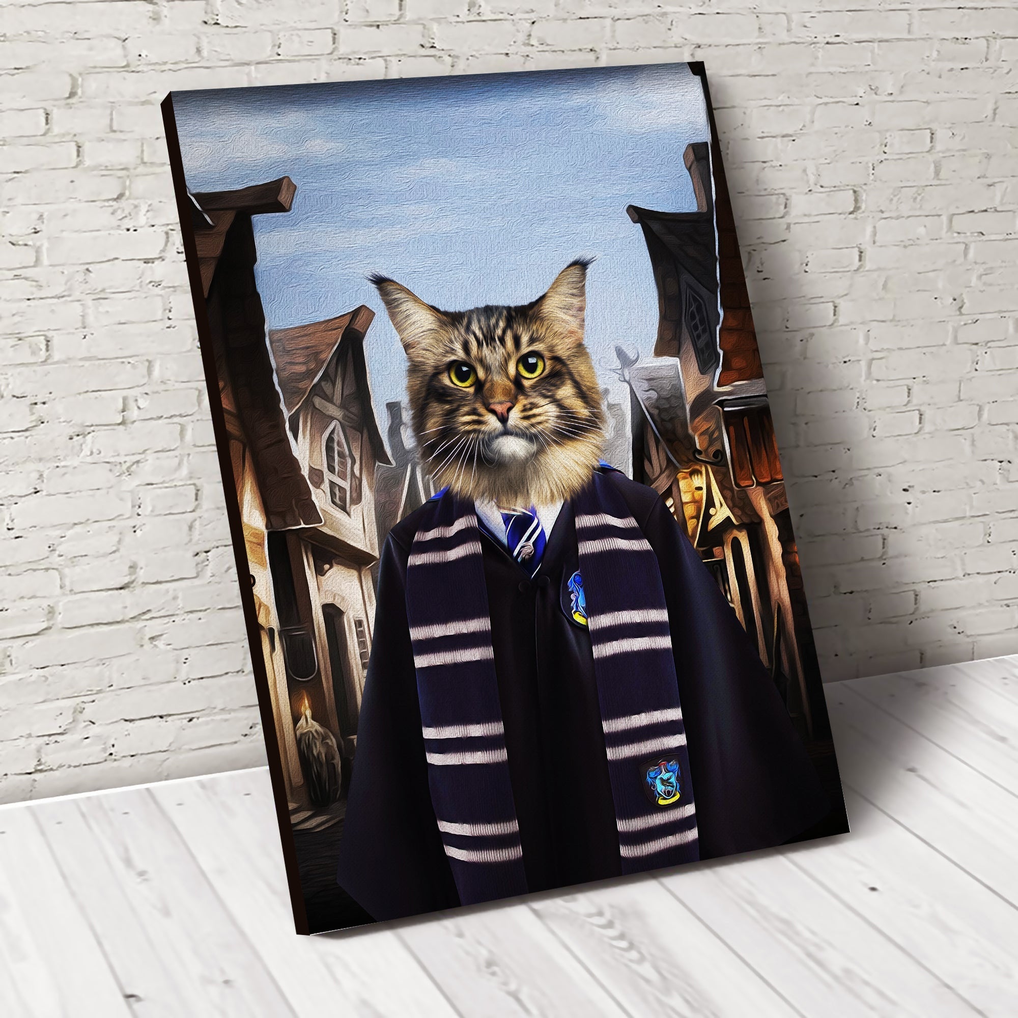 USA MADE The Wizard Ravenpaw Custom Pet Portrait Personalized Dog Cat Canvas, Poster, Digital Download Wallarts | Customized Pet Gifts