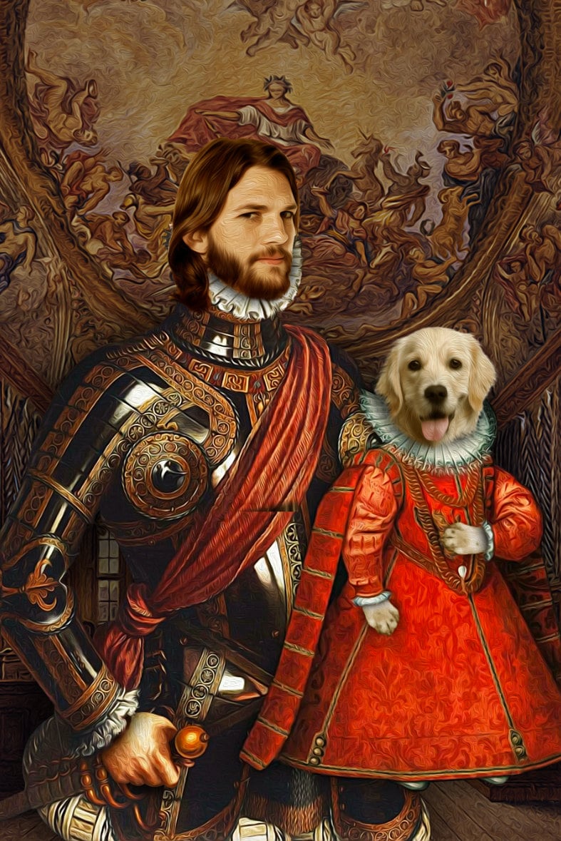 USA MADE The Partner For Life Pet Portrait Personalized Dog Cat Canvas, Poster, Digital Download Wallarts | Customized Pet Gifts