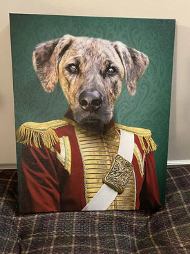 USA MADE Personalized Pet Portrait on Canvas, Poster or Digital Download | Duke of Pork - Royalty & Renaissance Inspired Custom Pet Portrait