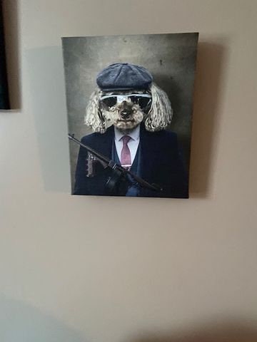 USA MADE Personalized Pet Portrait on Canvas, Poster or Digital Download | Big Jobs - Peaky Blinders & Gangster Inspired Custom Pet Portrait