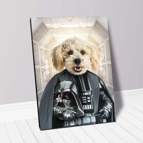 Image of USA MADE Personalized Pet Portrait on Canvas, Poster or Digital Download | Bath Evader - Darth Vader & Star Wars Inspired Custom Pet Portrai