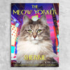 USA MADE The Meow Yorker - Personalized Cat Magazine Cover Canvas Print | Personalized Pet Portrait Canvas, Poster Digital Download Pet Gift