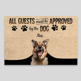 Personalized Name & Photo Pet Doormat, All Guest Must Be Approved By The Dog Doormat, Floormat, Kitchen Mat