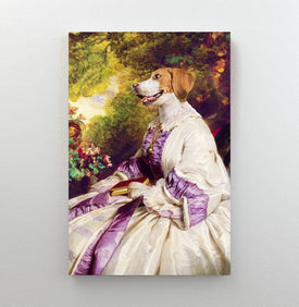 USA MADE Personalized Royal Pet Portrait | The Gorgeous Lady Custom Pet Pawtrait Canvas, Poster, Digital Download