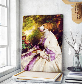 USA MADE Personalized Royal Pet Portrait | The Gorgeous Lady Custom Pet Pawtrait Canvas, Poster, Digital Download