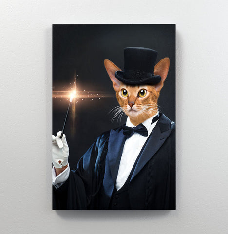 Image of USA MADE Personalized Royal Pet Portrait | The Mystery Magician Custom Pet Portrait Canvas, Poster, Digital Download