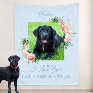 USA MADE Personalized Pet Blanket | Custom Pet Memorial Blankets with Pictures, Personalized Dog Blankets for Sofa, Pet Photo Throw, Dog Cat