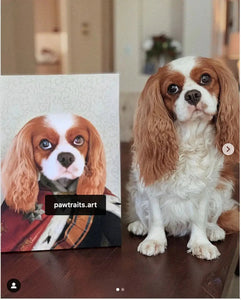 USA MADE Personalized Pet Portrait on Canvas, Poster or Digital Download | Duke E. Tout - Royalty & Renaissance Inspired Custom Pet Portrait