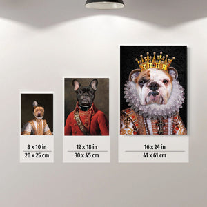 USA MADE The Ambassador Custom Pet Portrait Personalized Dog Cat Canvas, Poster, Digital Download Wallarts | Customized Pet Gifts