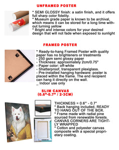 USA MADE The Ambassador Custom Pet Portrait Personalized Dog Cat Canvas, Poster, Digital Download Wallarts | Customized Pet Gifts