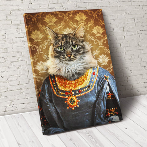 Image of USA MADE The Marchioness Custom Pet Portrait Personalized Dog Cat Canvas, Poster, Digital Download Wallarts | Customized Pet Gifts