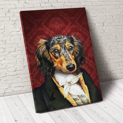 Image of USA MADE The Duke Custom Pet Portrait Custom Personalized Dog Cat Canvas, Poster, Digital Download Wallarts | Customized Pet Gifts