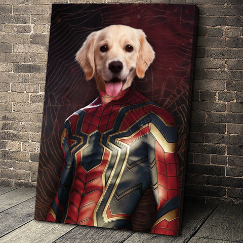 Image of USA MADE The Spider Paw Custom Pet Portrait Personalized Dog Cat Canvas, Poster, Digital Download Wallarts | Customized Pet Gifts
