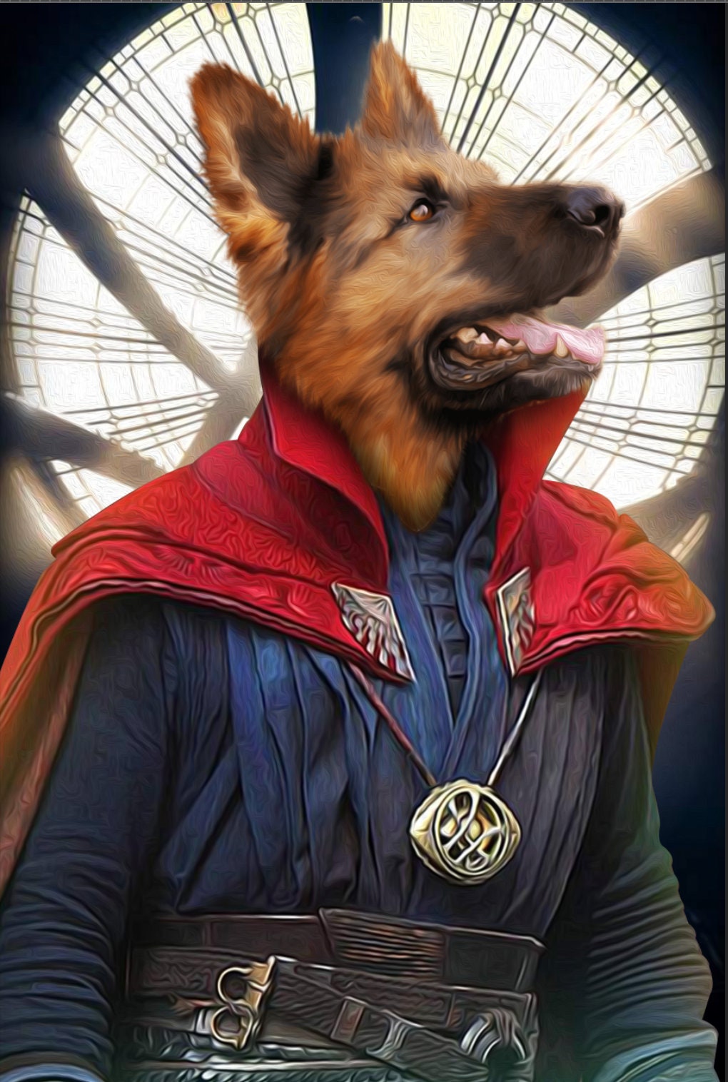 USA MADE The Doctor Paw Custom Pet Portrait Personalized Dog Cat Canvas, Poster, Digital Download Wallarts | Customized Pet Gifts